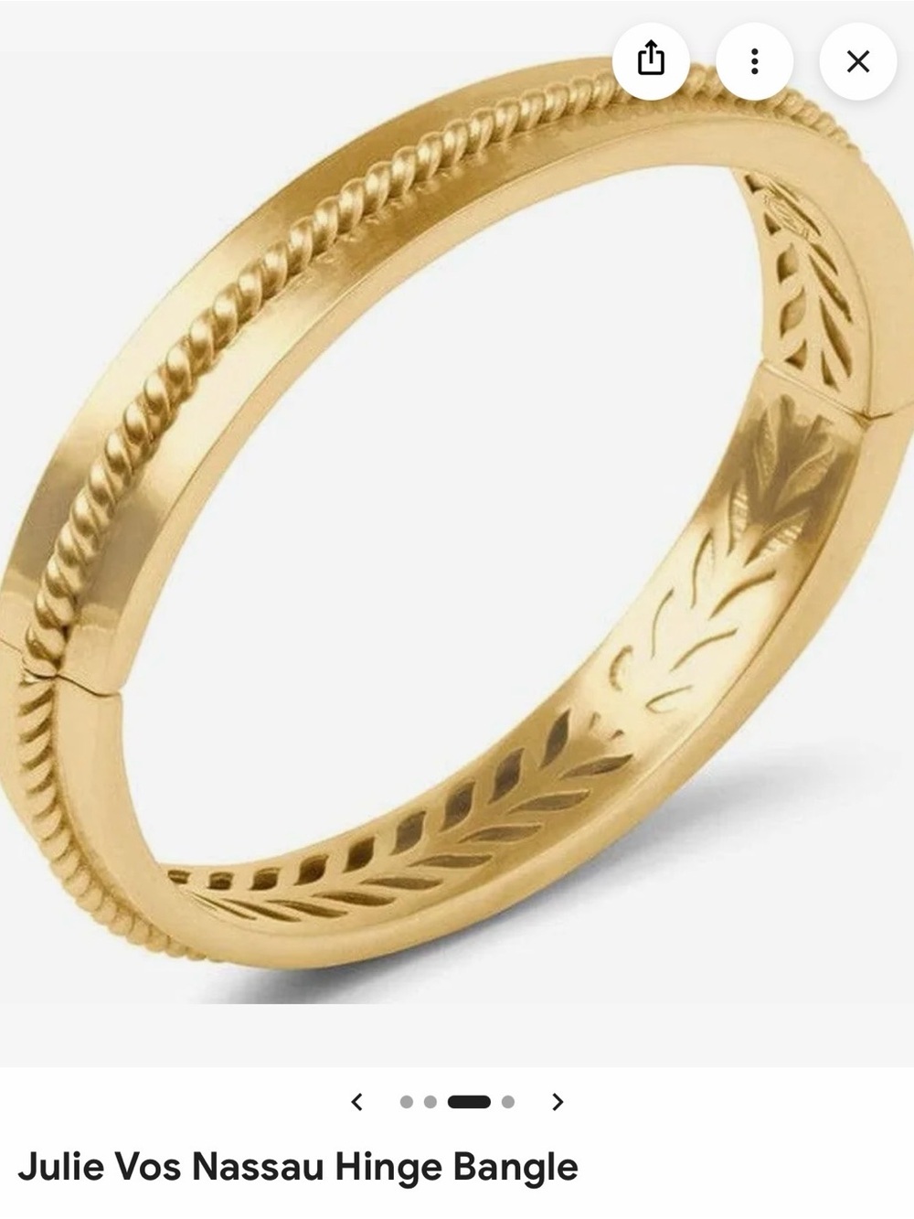 Julie Vos Nassau Hinge Bracelet -Gold